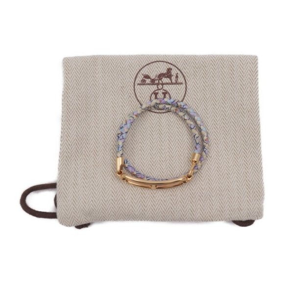 HERMES Hermes Luli Bracelet Silk Light Blue Purple Multicolor Chaine d'Ancre ... - Picture 5 of 5